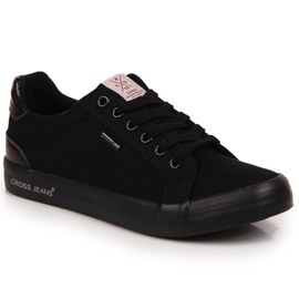 Black Cross Jeans JJ2R4039C black textile sneakers