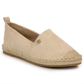 Women's slip on beige espadrilles eVento Women's slip on beige espadrilles eVento