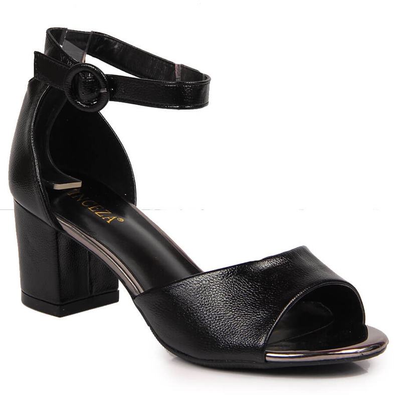 Black Vinceza women's sandals on the post