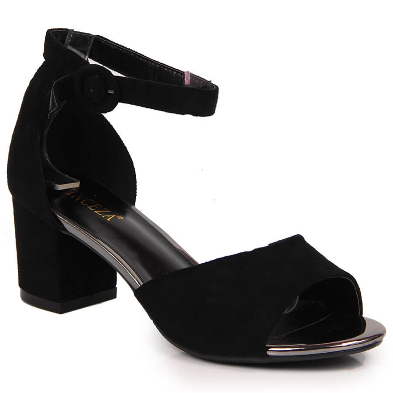 Black Vinceza women's sandals on the post