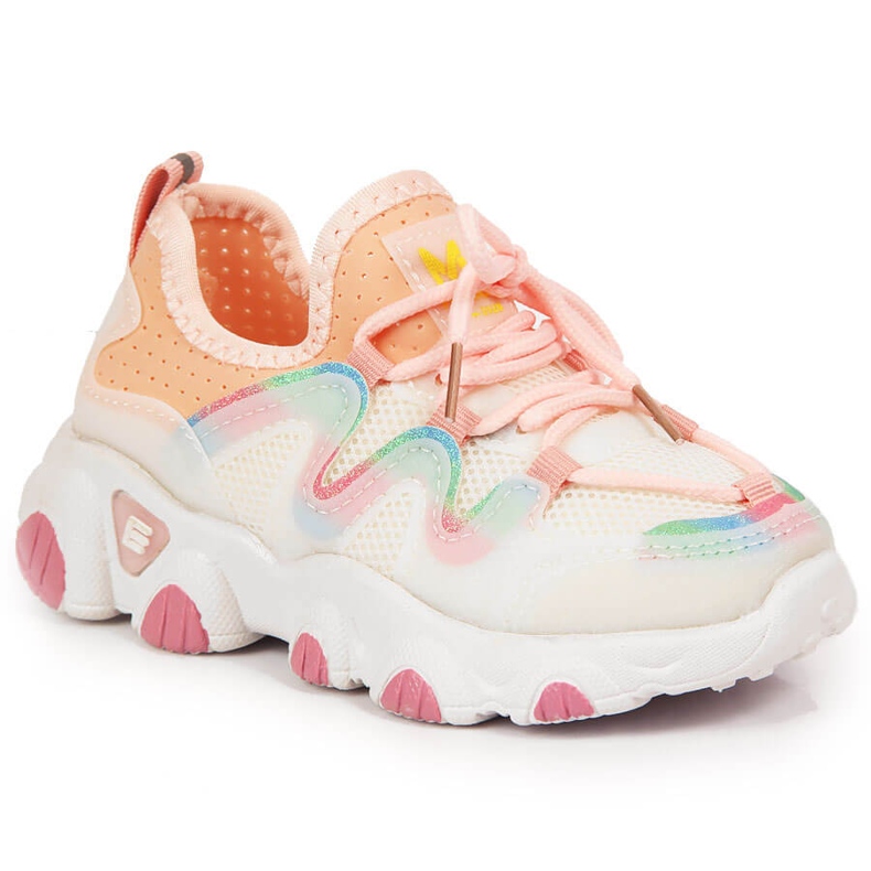 White Vinceza girls' sports shoes multicolored White Vinceza girls' sports shoes multicolored