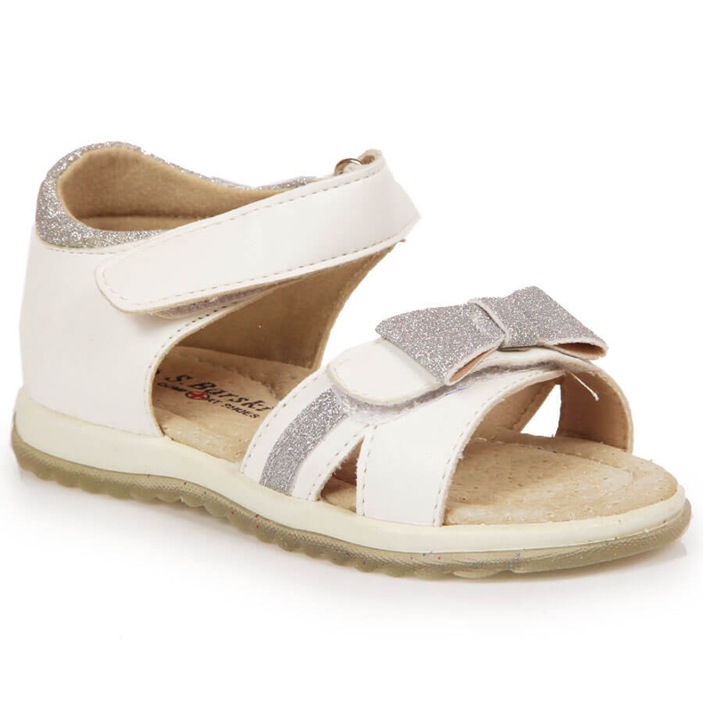 S.Barski Velcro white sandals for a girl S. Bararski S.Barski Velcro white sandals for a girl S. Bararski