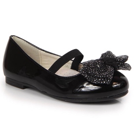 S.Barski Girls' ballerinas with an elastic band black S. Barski