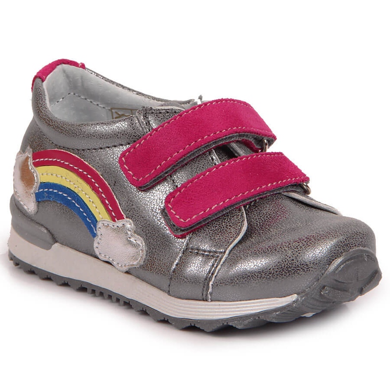 Girls' shoes with velcro silver Kornecki 6775