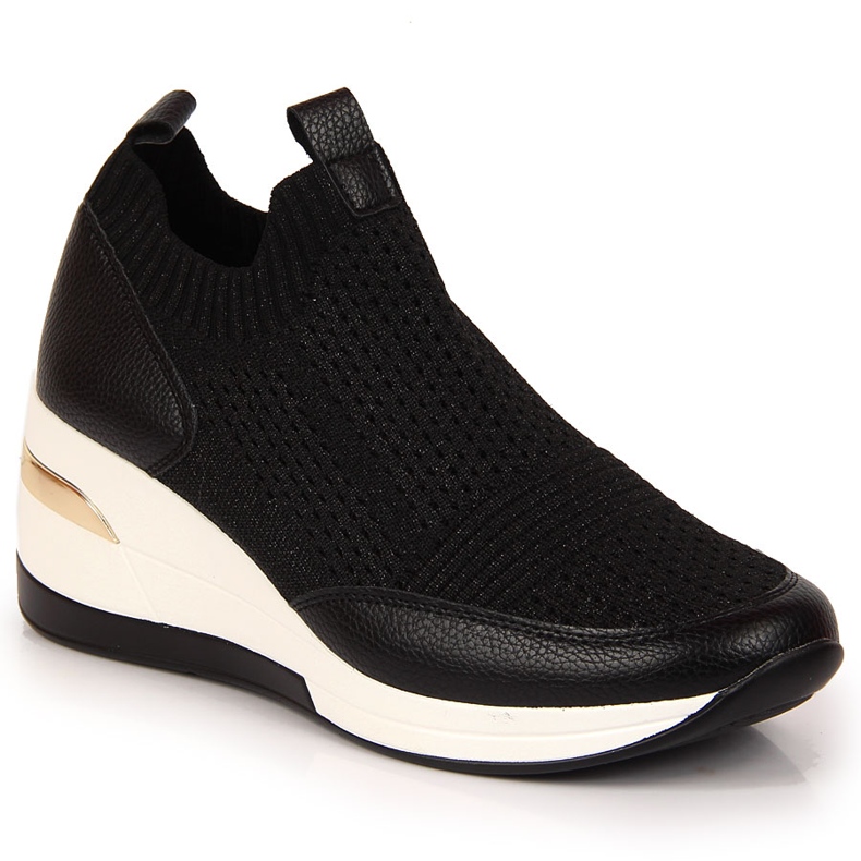 Women's black wedge sneakers Artiker