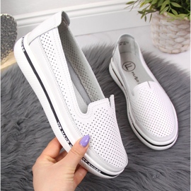 Women's white openwork leather shoes Filippo Women's white openwork leather shoes Filippo
