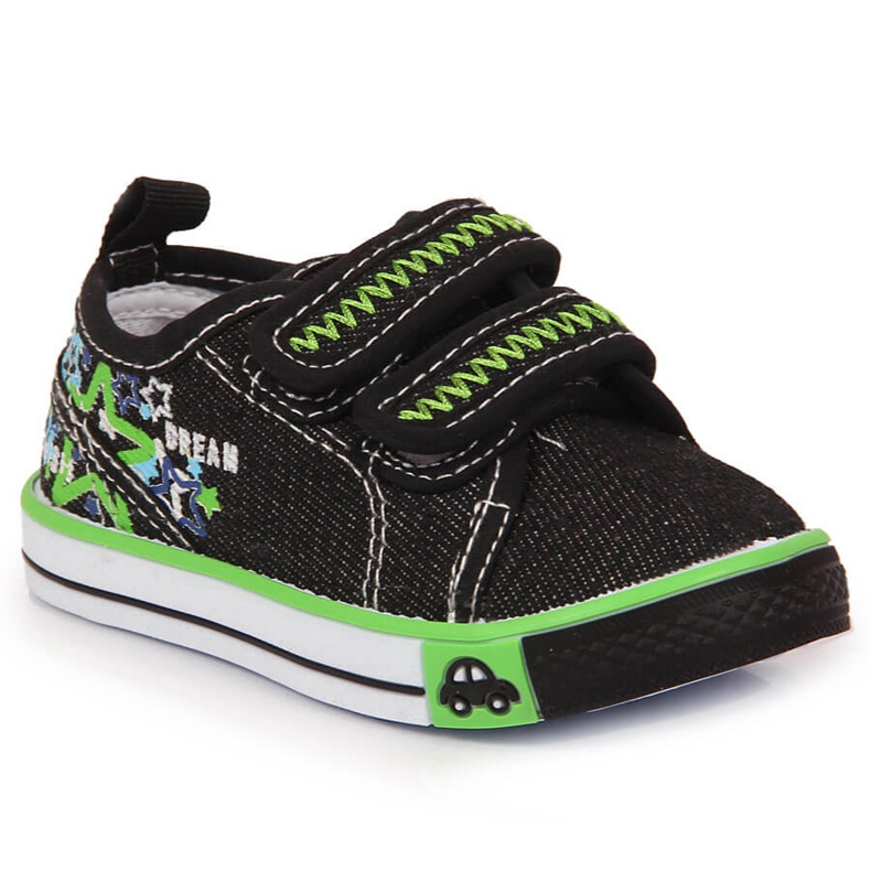 Boys sneakers with velcro black Atletico