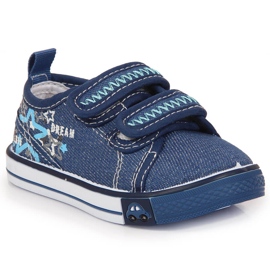 Atletico blue velcro boys' sneakers navy blue