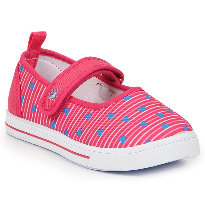 Girls' ballerinas sneakers with Velcro Atletico pink