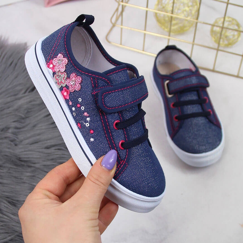 Atletico navy blue sneakers for girls Atletico navy blue sneakers for girls