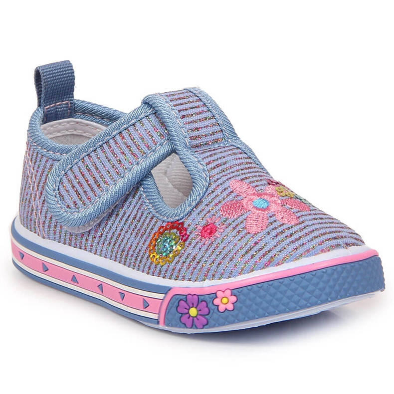 Atletico blue velcro sneakers for girls Atletico blue velcro sneakers for girls
