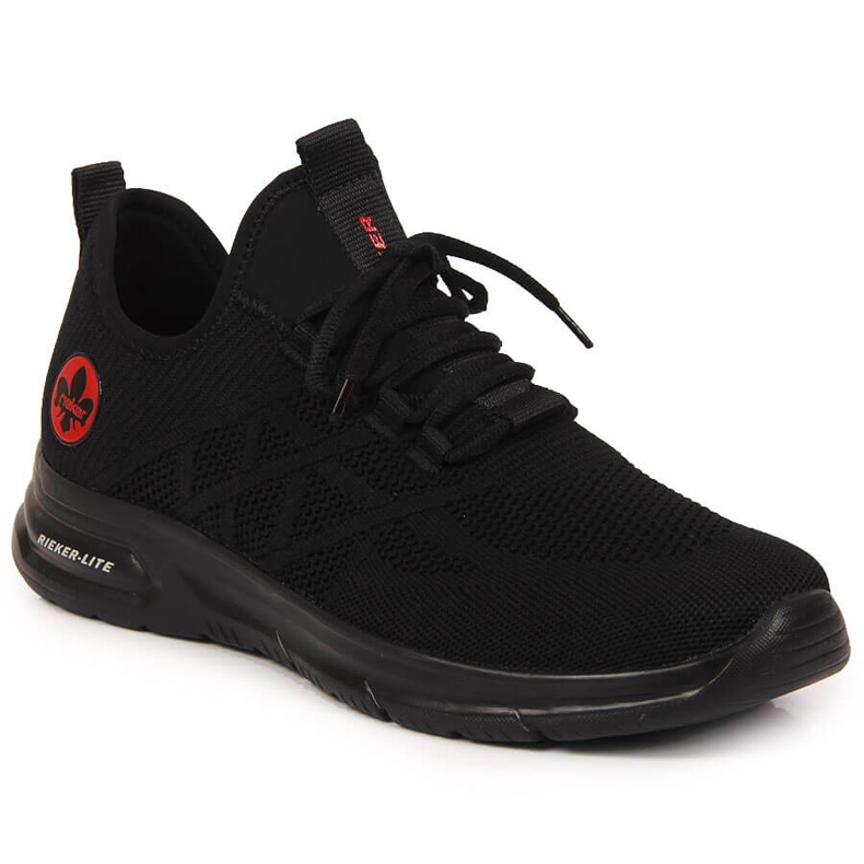 Men's black mesh sports shoes Rieker B7376-00
