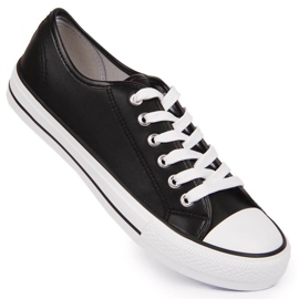 Atletico black eco leather low sneakers Atletico black eco leather low sneakers