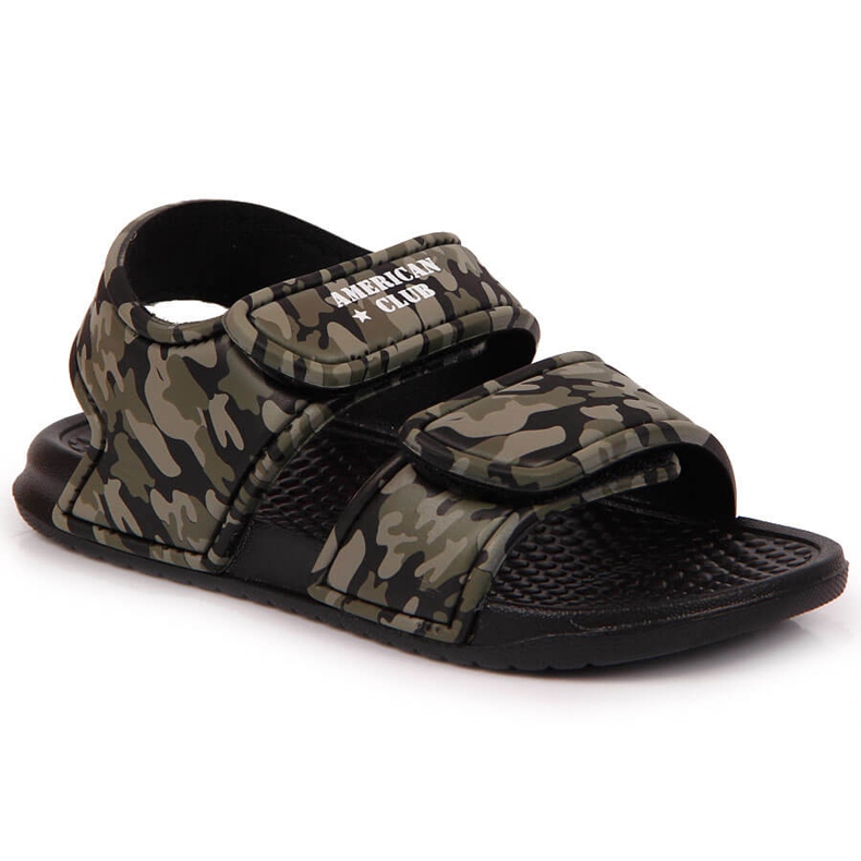 American Club velcro foam sandals for boys black grey multicolored green American Club velcro foam sandals for boys black grey multicolored green