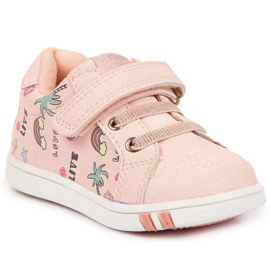 Pink American Club girls' sports shoes with velcro