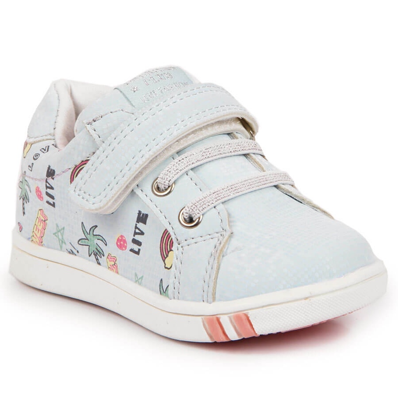 Girls' sports shoes with Velcro blue American Club