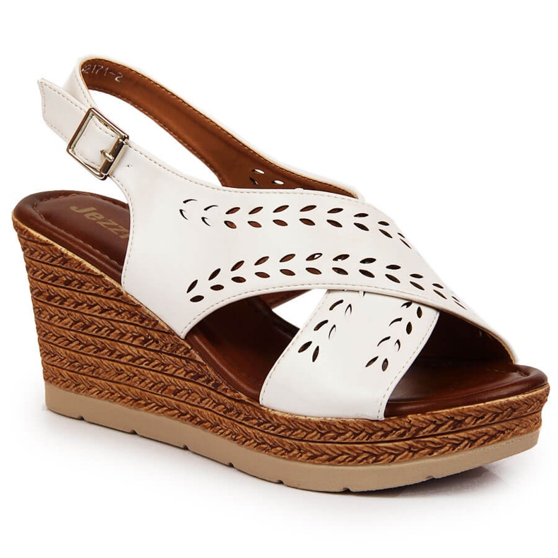 Women's white wedge sandals Jezzi