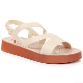 Women's rubber cream sandals Zaxy JJ285053 beige multicolored Women's rubber cream sandals Zaxy JJ285053 beige multicolored