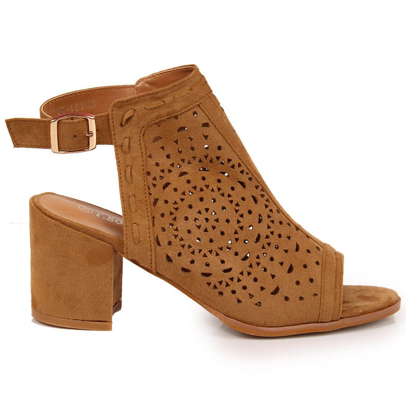 T.Sokolski Women's sandals built with openwork camel T. Sokolski brown