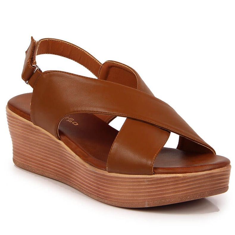 Brown Filippo women's brown wedge sandals