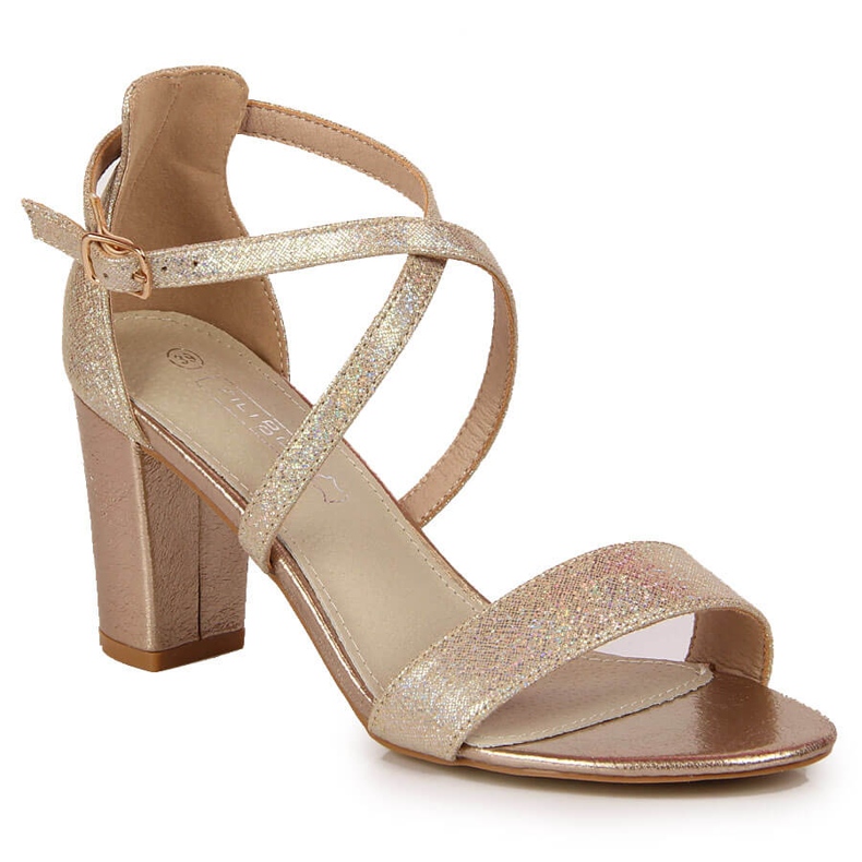 Golden Filippo women's sandals on the post