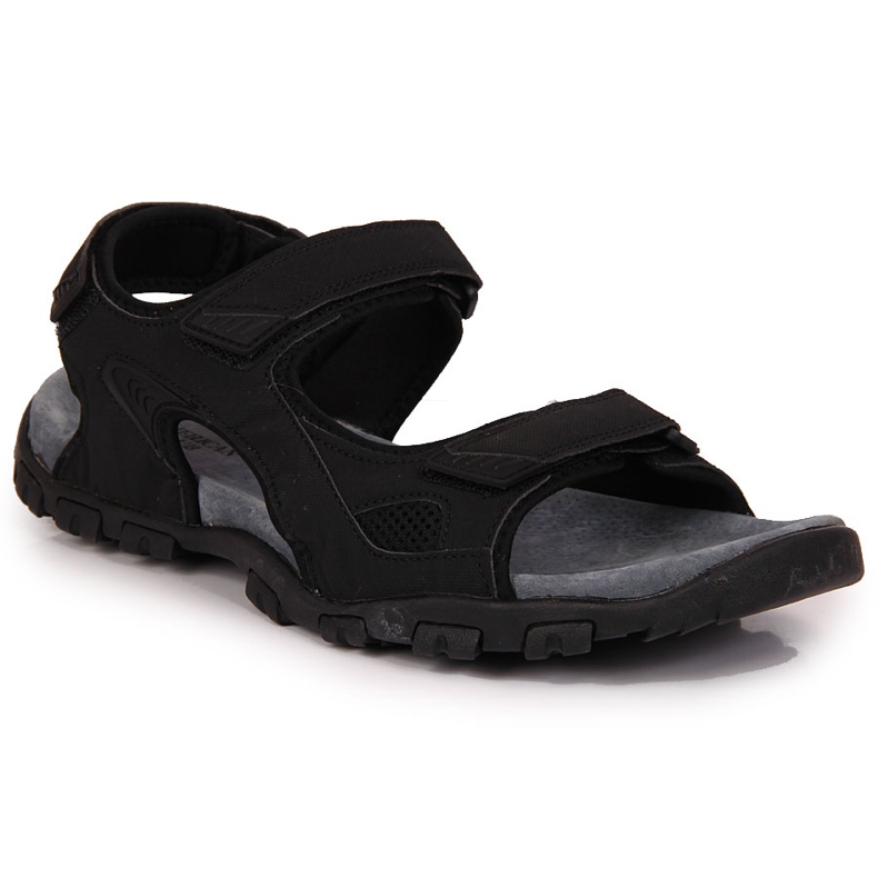 Black American Club men's sandals with Velcro