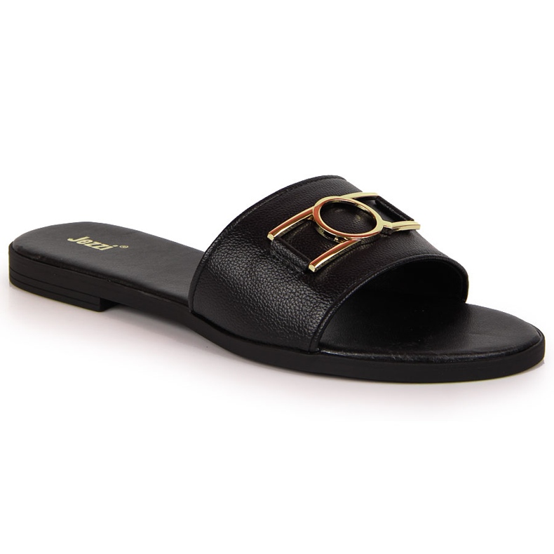 Women's slippers with black Jezzi decoration