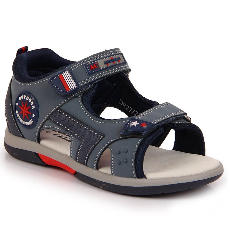 American Club navy blue velcro sandals for boys
