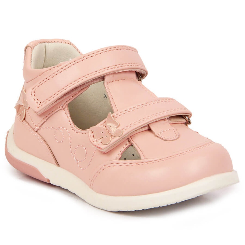 American Club girls' full pink sandals
