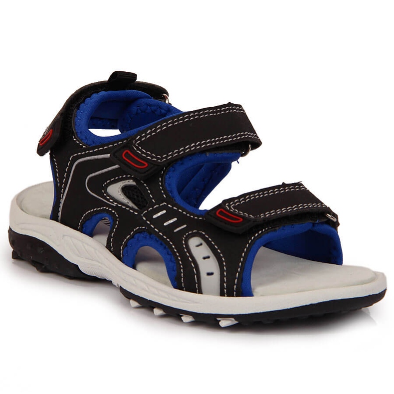 Black American Club boys' sandals with velcro