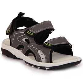 American Club Gray Amyerican Club boys' sandals with velcro grey