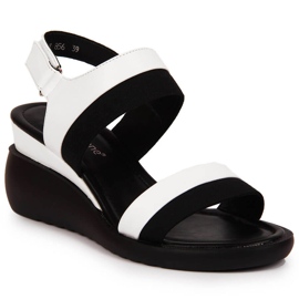 Women's sandals on a wedge white Sergio Leone