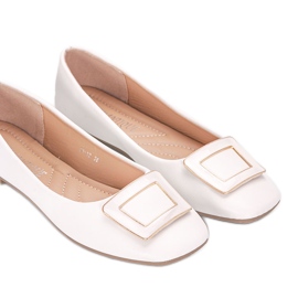 Purvis white ballerinas