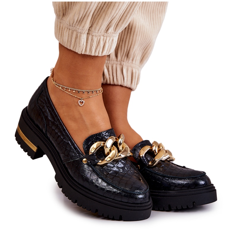 PA2 Women's Loafers Leather Loafers Black Mollie