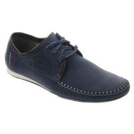 Lemar Men's lace-up loafers 872 navy blue