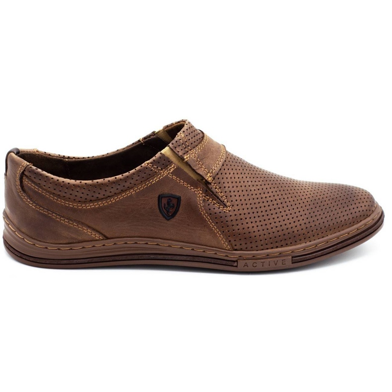 Polbut Men's shoes leather 362 Per Brown