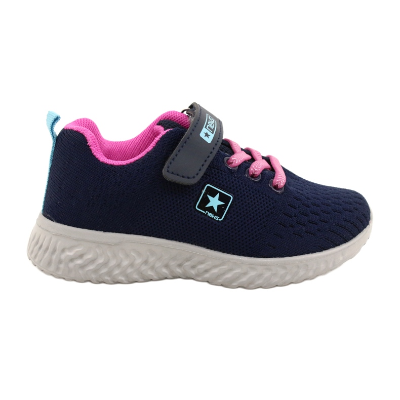 NEWS Velcro sports shoes 22DZ23-4843-M Navy blue pink