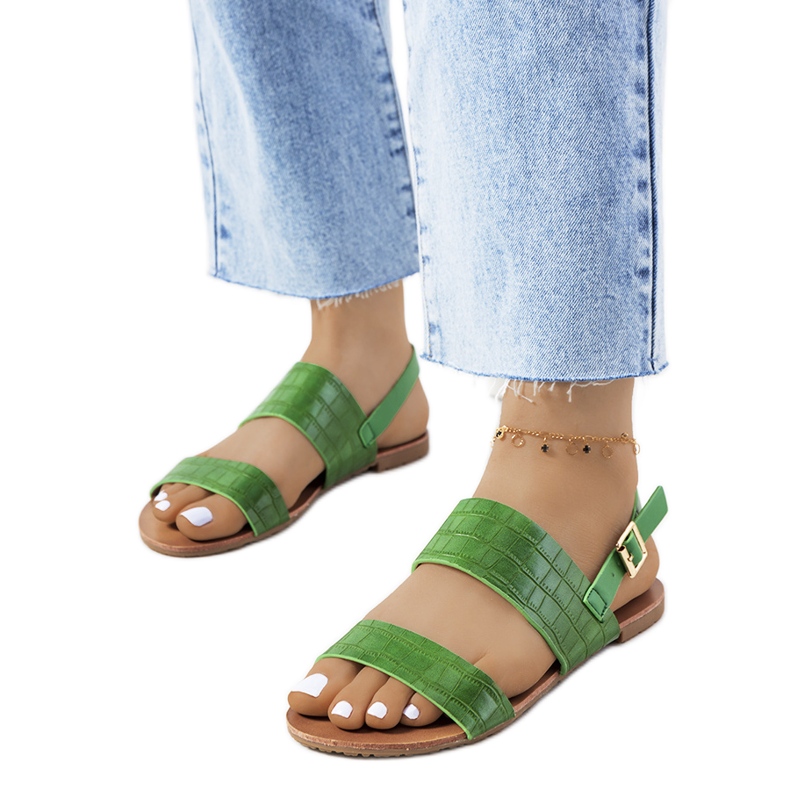 Green women's sandals from Chinn