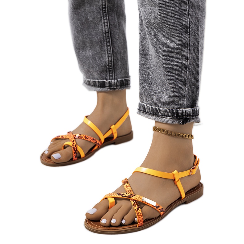 Orange Wiener women's sandals
