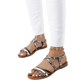 Reeta women's black sandals white