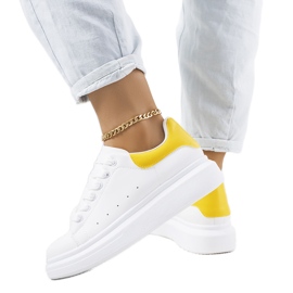 Women's white and yellow Parras sneakers Women's white and yellow Parras sneakers