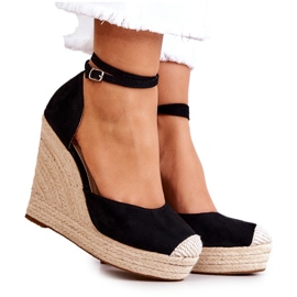FM1 Nemeira Black Espadrilles On Wedge FM1 Nemeira Black Espadrilles On Wedge