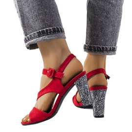 Red sandals on a Murdock post