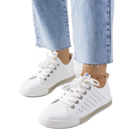 Impi women's white and gold sneakers golden Impi women's white and gold sneakers golden