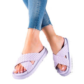 Bestelle Braided Slippers purple