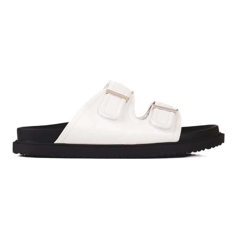 J. Star Casual Velcro flip-flops white