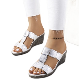 Silver Rosser wedge slippers Silver Rosser wedge slippers