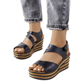 Black Espadrilles on Burley wedges