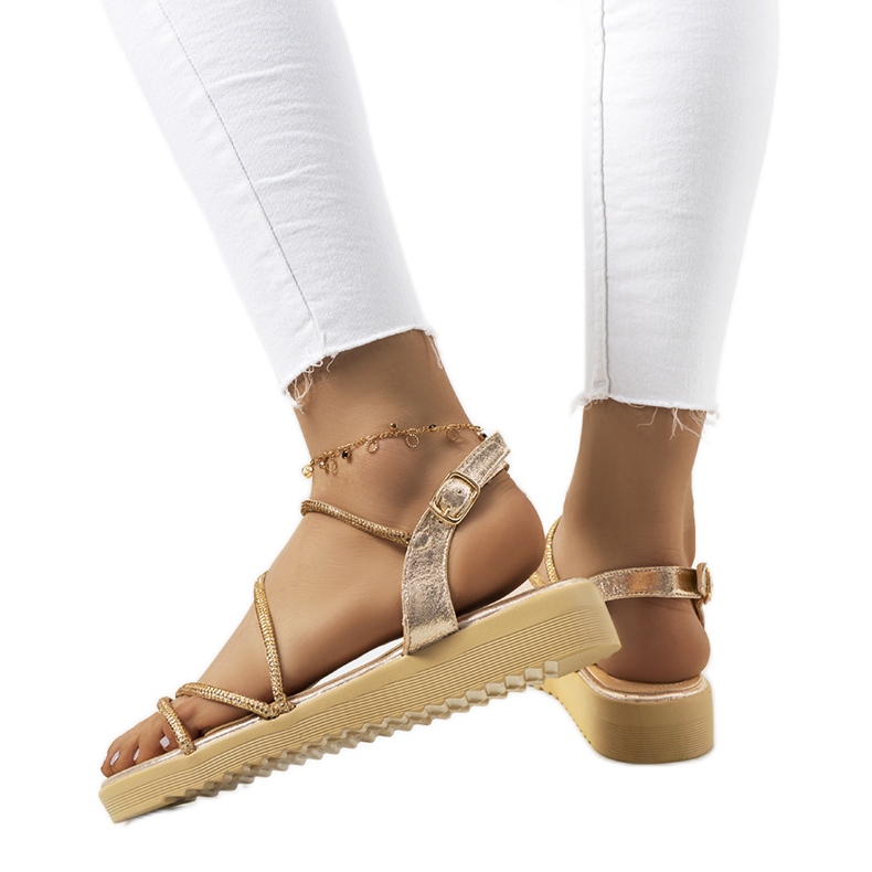 Kul. Gold women's sandals golden
