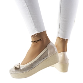 Golden Corker wedge pumps beige Golden Corker wedge pumps beige